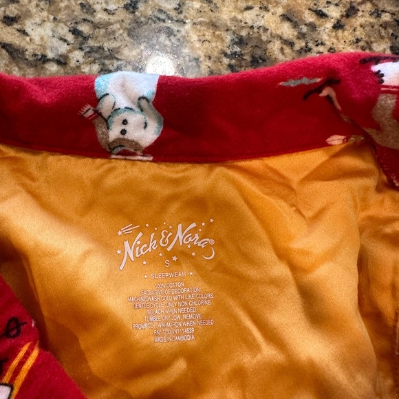 Nick & Nora Retro Sock Monkey Women’s flannel Pajamas size small - Picture 4 of 9